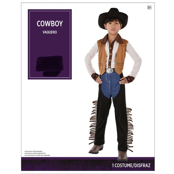 Cowboy Child Costume NWT LARGE - Picture 1 of 5